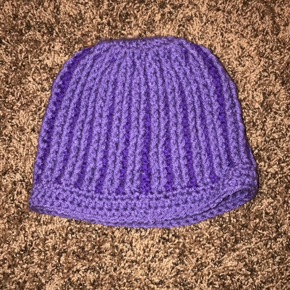 Purple winter hat